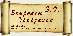 Stojadin Virijević vizit kartica
